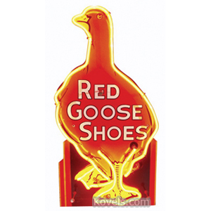 Advertising Sign Red Goose Shoes Goose Tin Neon Light-Up | Kovels' Price Guide