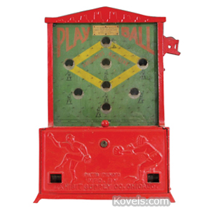 Coin-Operated machine Baseball Play Ball Baseball Diamond Exhibit Supply Co Chicago | Kovels' Price Guide