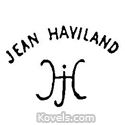 JEAN HAVILAND in small capitals in upward arc, capital H underneath with lowercase j through center