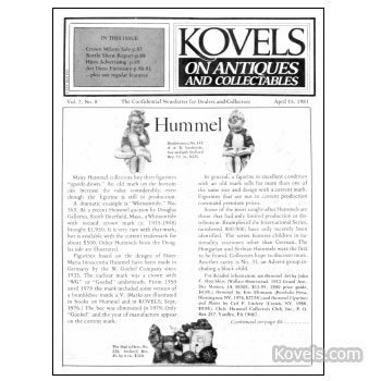 Kovels on Antiques and Collectibles Vol.  7 No.  8 - April 1981