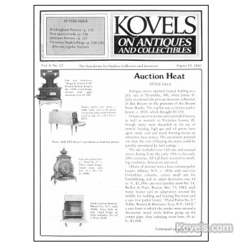 Kovels on Antiques and Collectibles Vol.  8 No. 12 - August 1982