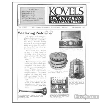 Kovels on Antiques and Collectibles Vol.  7 No.  4 - December 1980