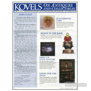 Kovels on Antiques and Collectibles Vol. 23  No.  4 - December 1996