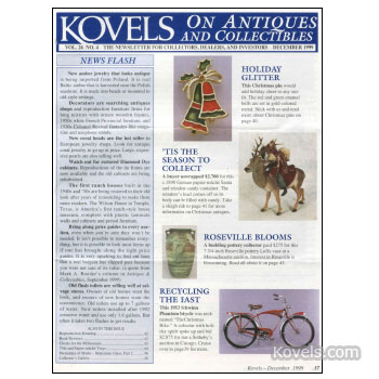 Kovels on Antiques and Collectibles Vol. 26 No.  4 - December 1999