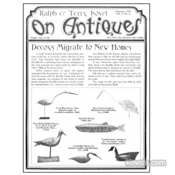 Kovels on Antiques and Collectibles Vol.  2 No.  6 - February 1976