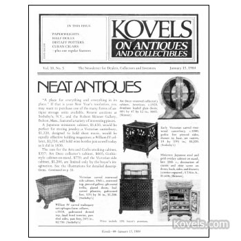 Kovels on Antiques and Collectibles Vol. 10 No.  5 - January 1984