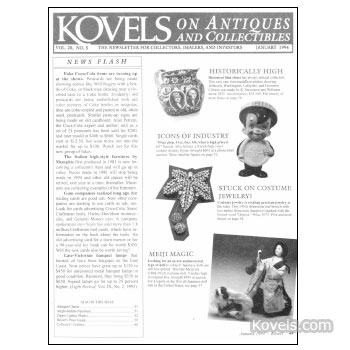 Kovels on Antiques and Collectibles Vol. 20 No.  5 - January 1994