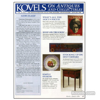 Kovels on Antiques and Collectibles Vol. 24 No.  5 - January 1998