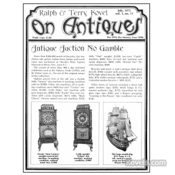 Kovels on Antiques and Collectibles Vol.  1 No. 11 - July 1975