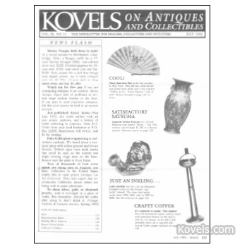 Kovels on Antiques and Collectibles Vol. 18 No. 11 - July 1992