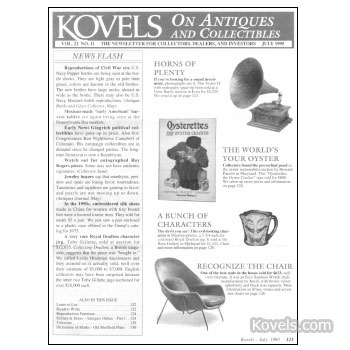 Kovels on Antiques and Collectibles Vol. 21  No. 11 - July 1995