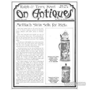 Kovels on Antiques and Collectibles Vol.  1 No. 10 - June 1975