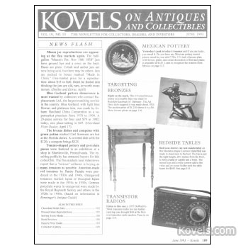 Kovels on Antiques and Collectibles Vol. 19  No. 10 - June 1993