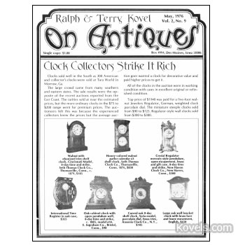 Kovels on Antiques and Collectibles Vol.  2 No.  9 - May 1976