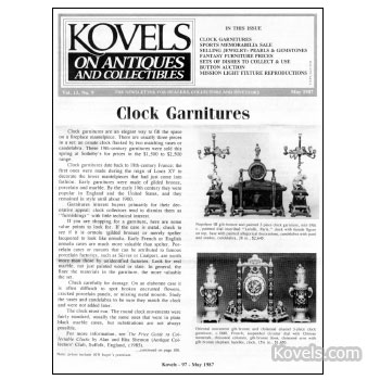 Kovels on Antiques and Collectibles Vol. 13  No.  9 - May 1987