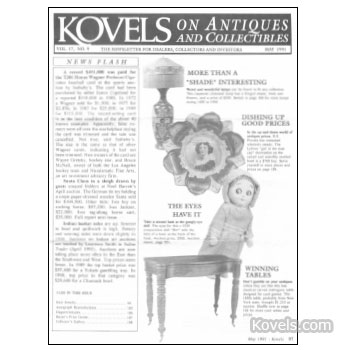 Kovels on Antiques and Collectibles Vol. 17  No.  9 - May 1991