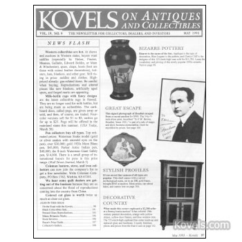 Kovels on Antiques and Collectibles Vol. 19  No.  9 - May 1993