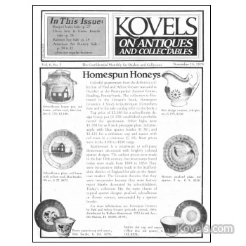 Kovels on Antiques and Collectibles Vol.  6 No.  3 - November 1979