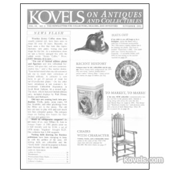Kovels on Antiques and Collectibles Vol. 19  No.  3 - November 1992