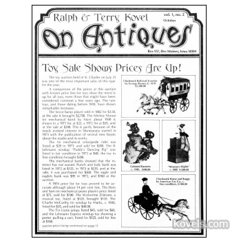 Kovels on Antiques and Collectibles Vol.  1 No.  2 - October 1974