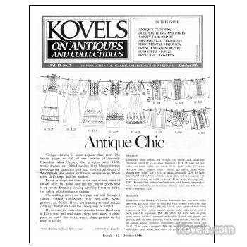 Kovels on Antiques and Collectibles Vol. 13  No.  2 - October 1986