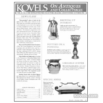 Kovels on Antiques and Collectibles Vol. 21  No.  2 - October 1994