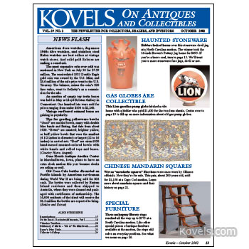 Kovels on Antiques and Collectibles Vol. 29 No. 2 - October 2002