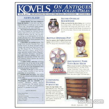 Kovels on Antiques and Collectibles Vol. 26 No.  1 - September 1999