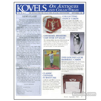 Kovels on Antiques and Collectibles Vol. 28 No.  1 - September 2001