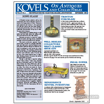 Kovels on Antiques and Collectibles Vol. 29 No. 1 - September 2002