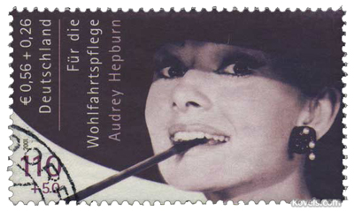 RARE AUDREY HEPBURN STAMP SELLS