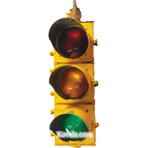 Auto, Traffic Light, 3-Light-Hanging, Yellow Paint, Eagle Signal Corp.