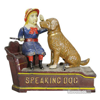 Mechanical Speaking Dog Bank