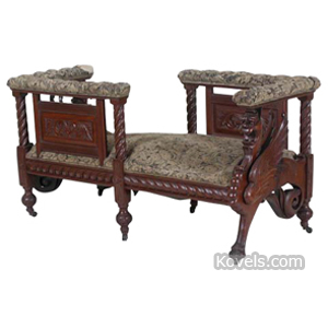 Furniture Sofa Rj Horner Mahogany Winged Griffin Sides Gadrooned Apron