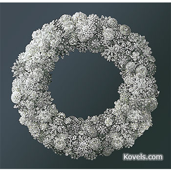 Wreath with Costume Jewelry Pins