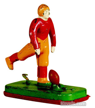 Cast Iron Football Player Toy
