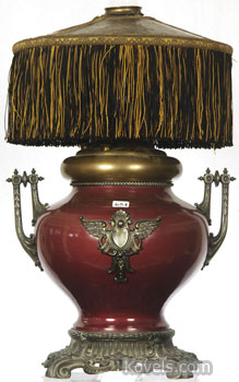 Peachblow Kerosene-Style Electric Lamp