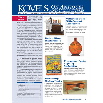 Kovels on Antiques and Collectibles September 2012 Newsletter is Available!