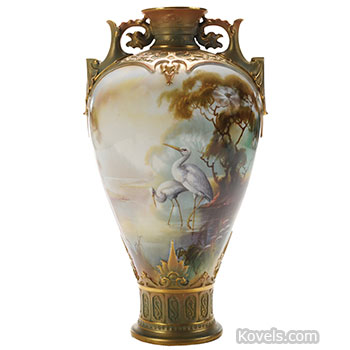 Royal Worcester Vase Decorated By William Powell