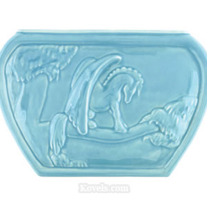 Vernon Kilns, Fantasia, Vase, Pegasus, Resting On Branch, Light Blue, Disney Copyright,1940