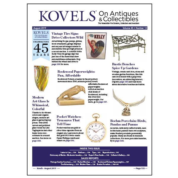 Kovels On Antiques & Collectibles Vol. 45 No. 12 – August 2019