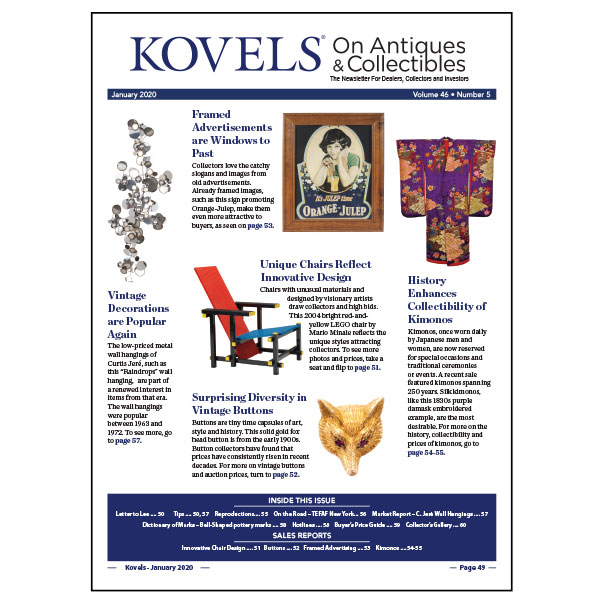 Kovels On Antiques & Collectibles Vol. 46 No. 5 – January 2020