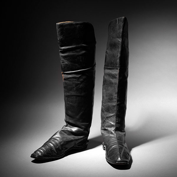boots-napoleon-bonaparte-19th-century-black-leather-size-40