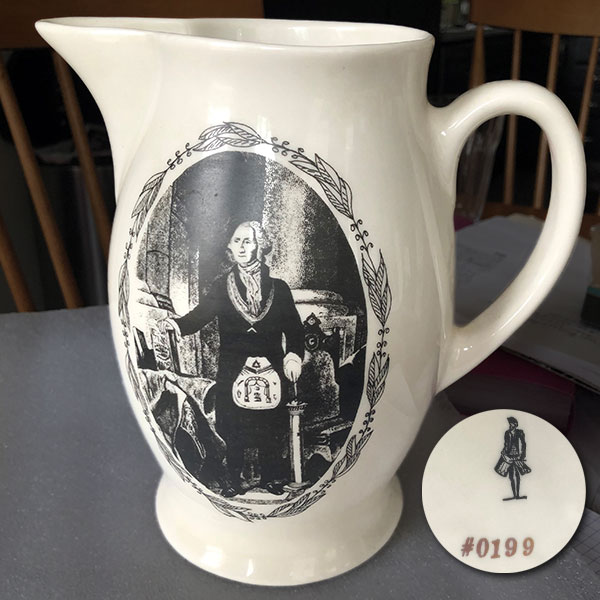 george washington pottery pitcher