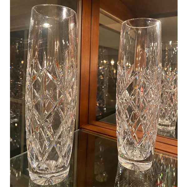 vintage cut glass vases