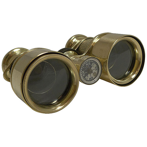 Binoculars, Lawrence & Mayo, Lynx, Brass, Compass, c.1910