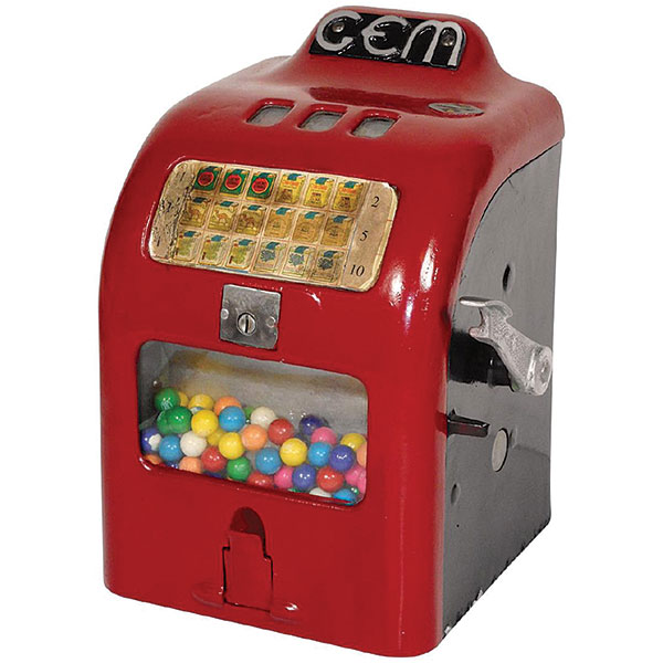 Coin-Operated Machines, Trade Simulator, Gumball, 1 Cent, Garden City Novelty Co., c.1936