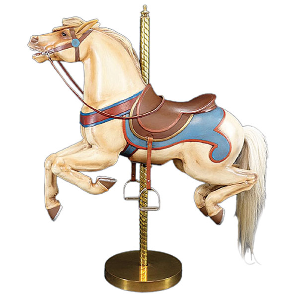 Carousel horse, jumper, horsehair tail, $960.