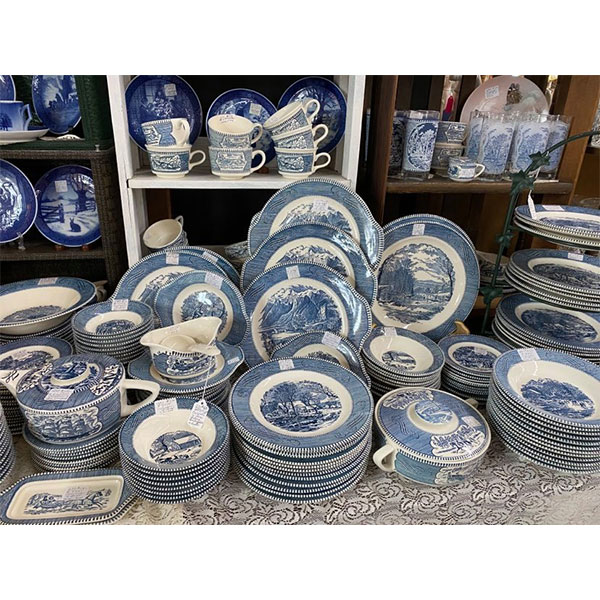 Currier & Ives dishes and service ware