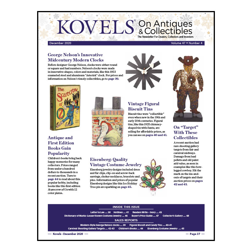 Kovels On Antiques & Collectibles December 2020 Newsletter